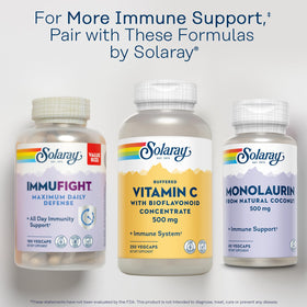 SOLARAY Vitamine C 500 mg avec ingrédients listés