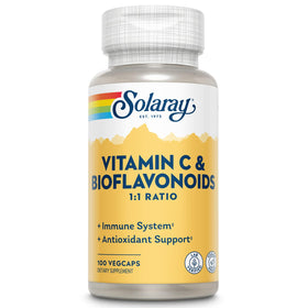 SOLARAY Vitamine C 500 mg Bioflavonoïdes 100 VegCaps vue de face