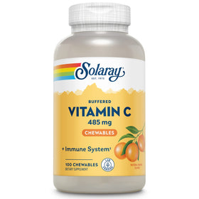 SOLARAY Vitamine C Mâchable 485 mg bouteille vue de face