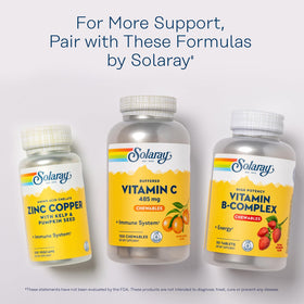 SOLARAY Vitamine C Mâchable 485 mg comprimés sur une table