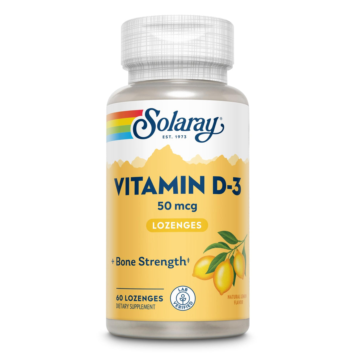 SOLARAY Vitamine D3 2000UI avec goût citron