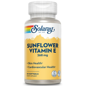 SOLARAY Vitamine E 268 mg gélules molles devant l'emballage