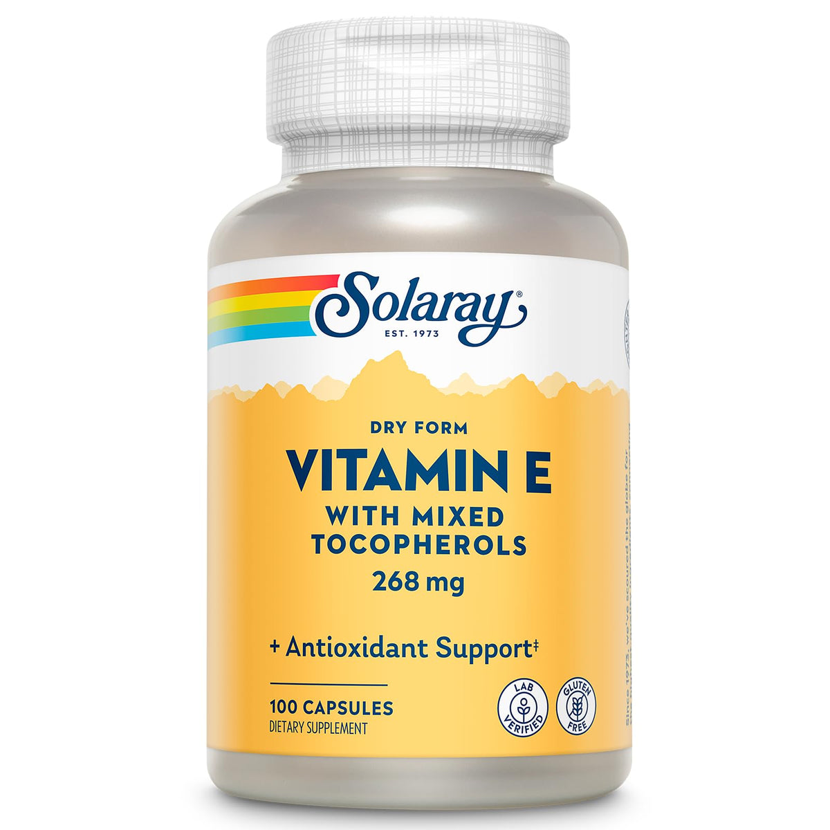 SOLARAY Vitamine E 400 IU capsules vue de face