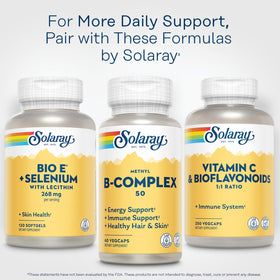 SOLARAY Vitamine E 400 IU sur une table en bois