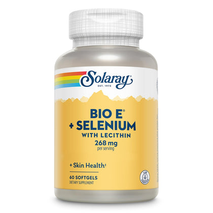 SOLARAY Vitamine E avec Sélénium 60 gélules - Vue de face