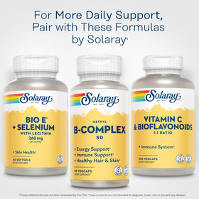 SOLARAY Vitamine E - Gélules sur fond blanc