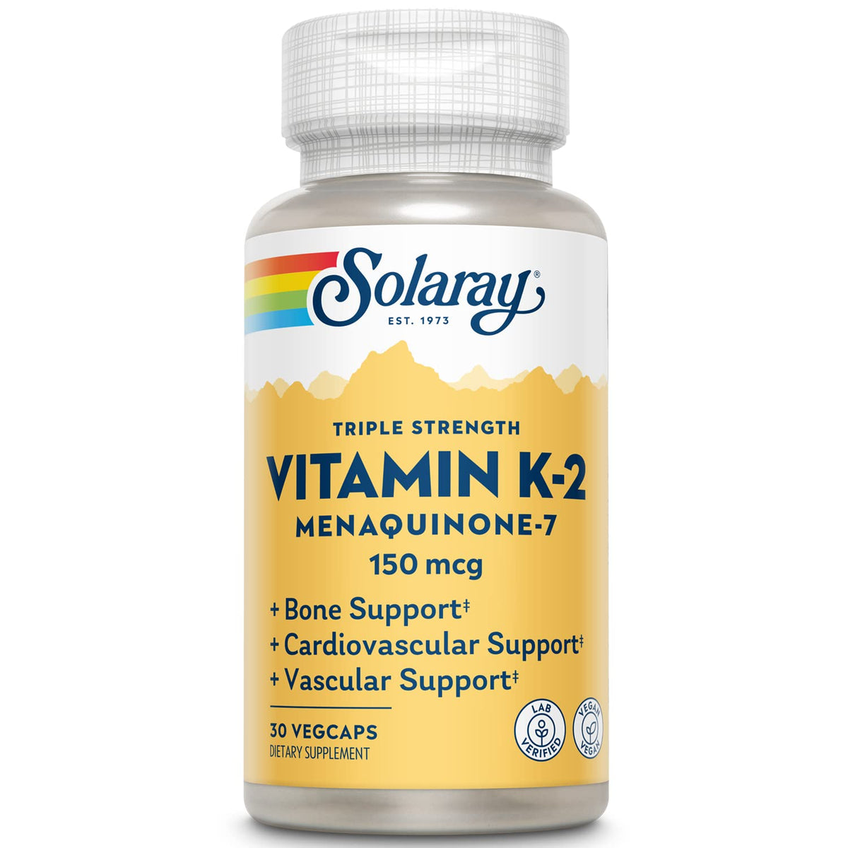 SOLARAY Vitamine K-2 Triple Force 150 mcg boîte avant vue