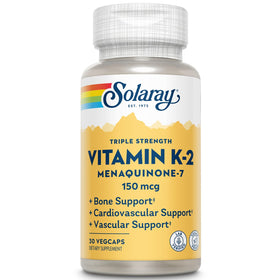 SOLARAY Vitamine K-2 Triple Force 150 mcg boîte avant vue