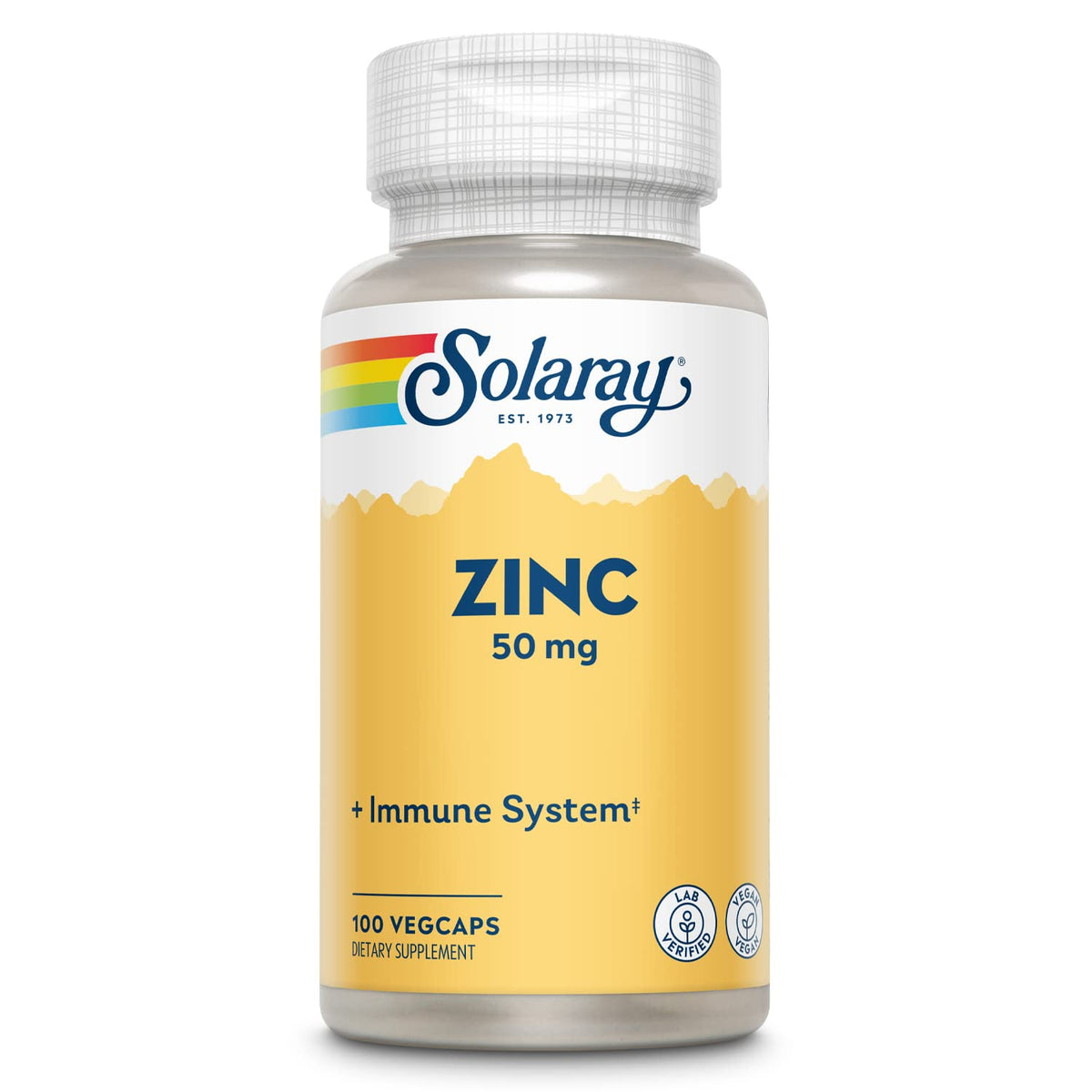 SOLARAY Zinc 50mg 100 capsules végétales, pack de 3