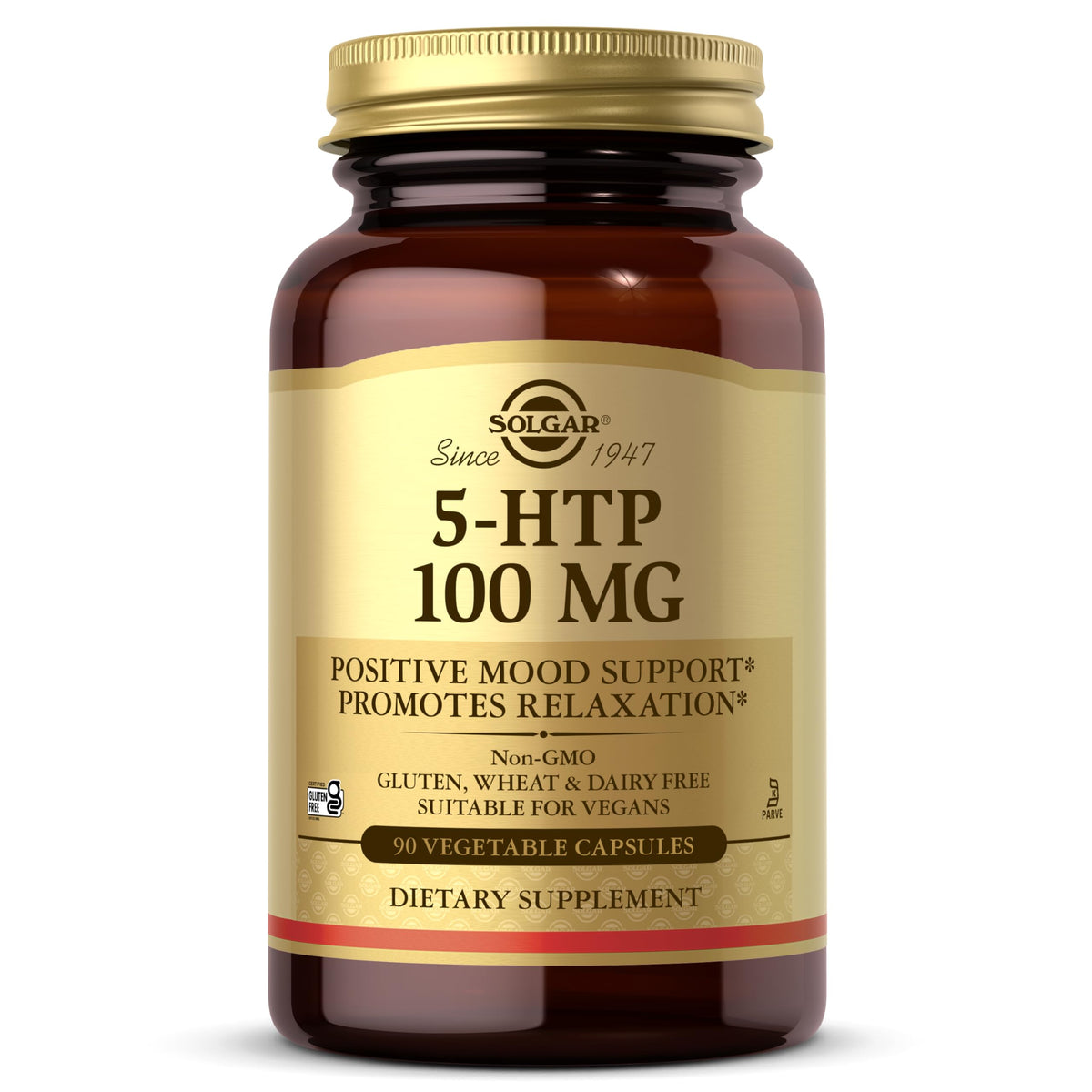 Solgar 5-HTP 100 mg boîte de 90 capsules végétales vue de face