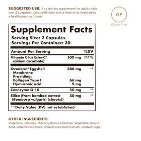 Solgar Advanced Collagen Builder 60 capsules vue arrière