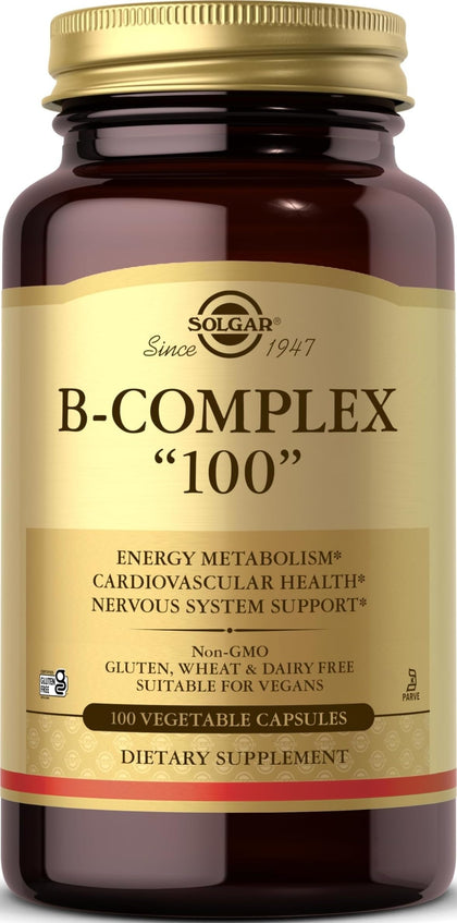 Solgar B-Complex 100 Capsules végétales vue de face