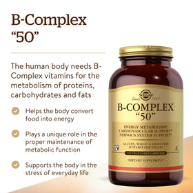 Solgar B-Complex 50 étiquette du produit