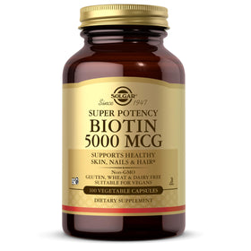 Solgar Biotine 5000 mcg capsules végétales face avant