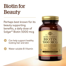 Solgar Biotine 5000 mcg emballage arrière