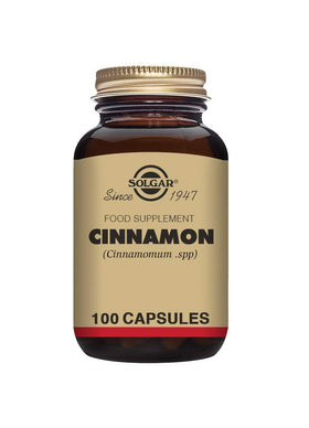 Solgar Cannelle 100 Capsules Végétales avec ingrédients