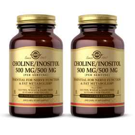 Solgar Choline/Inositol 500 mg capsules front view
