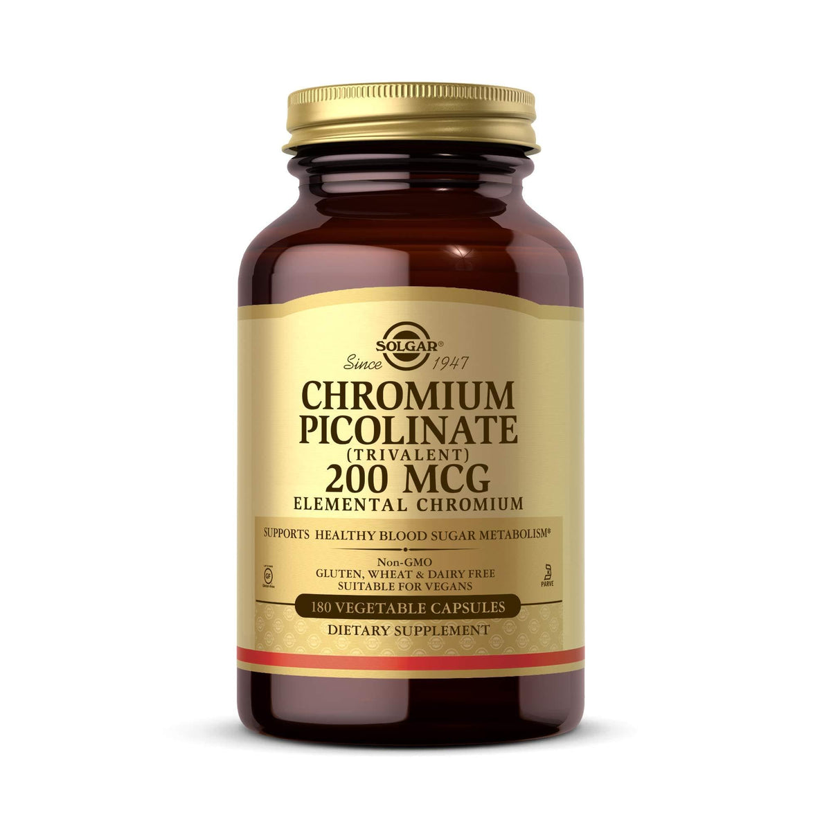 Solgar Chromium Picolinate 200 mcg gélules végétales emballage avant