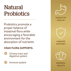 Solgar Cran Flora 60 capsules végétales, présentation du produit