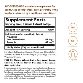 Solgar Curcumin Full Spectrum 105 LiCaps side view showing capsules