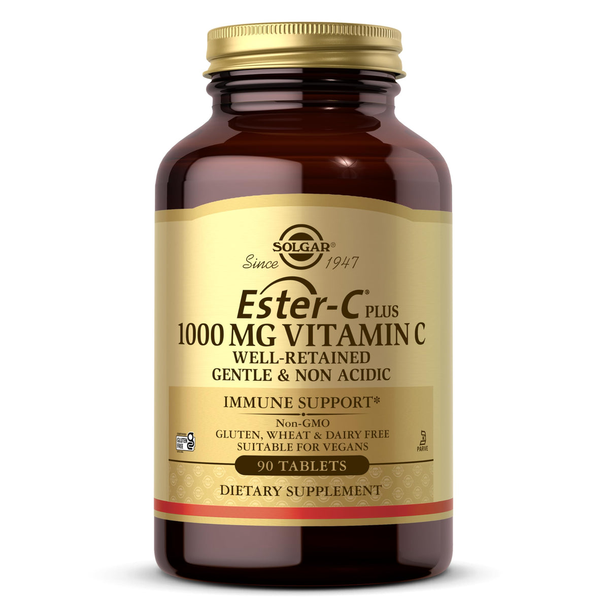 Solgar Ester-C Plus 1000 mg Vitamine C 90 comprimés vue de face