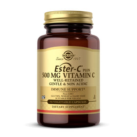 Solgar Ester-C Plus 500 mg Vitamine C 50 capsules végétales vue de face