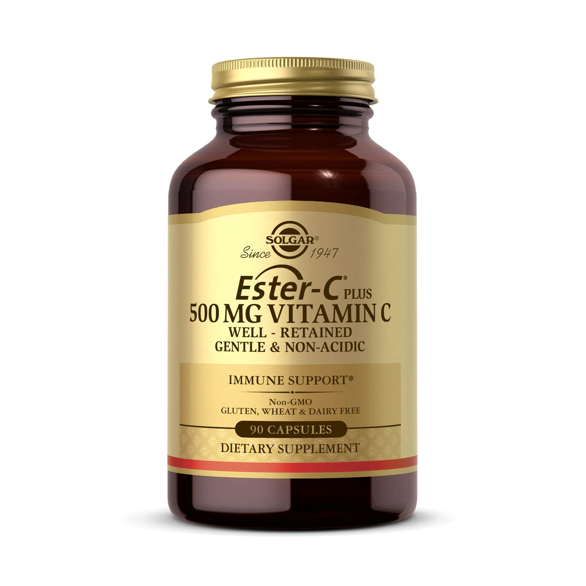 Solgar Ester-C Plus 500 mg Vitamine C 90 capsules vue de face