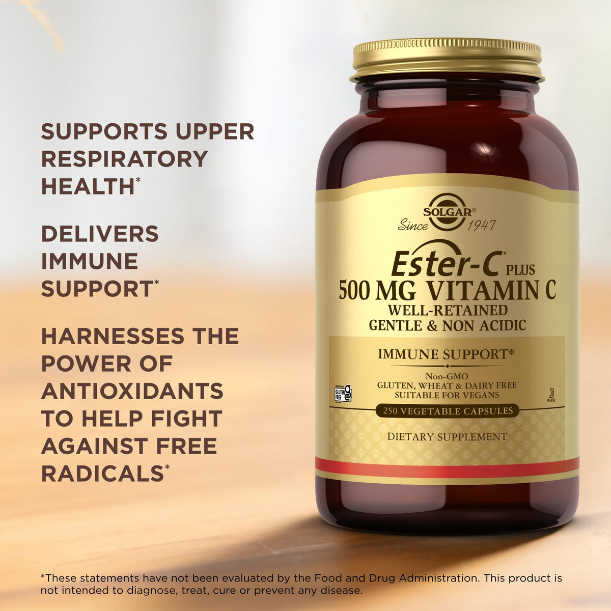 Solgar Ester-C Plus 500 mg Vitamine C capsules végétales ouvertes