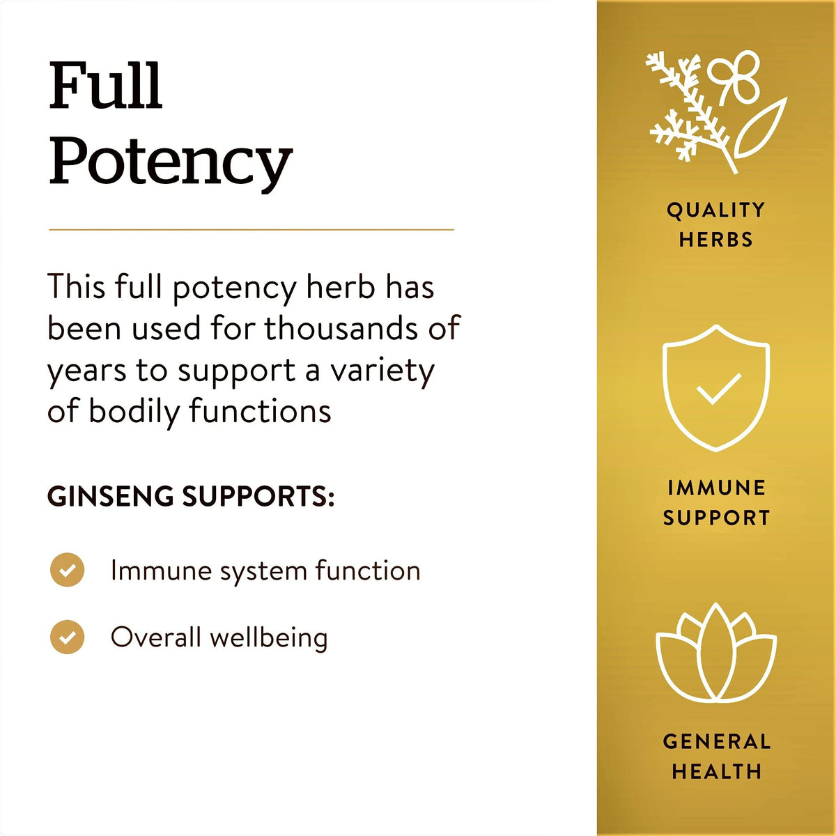 Solgar Extrait de Racine de Ginseng Coréen - étiquette du produit