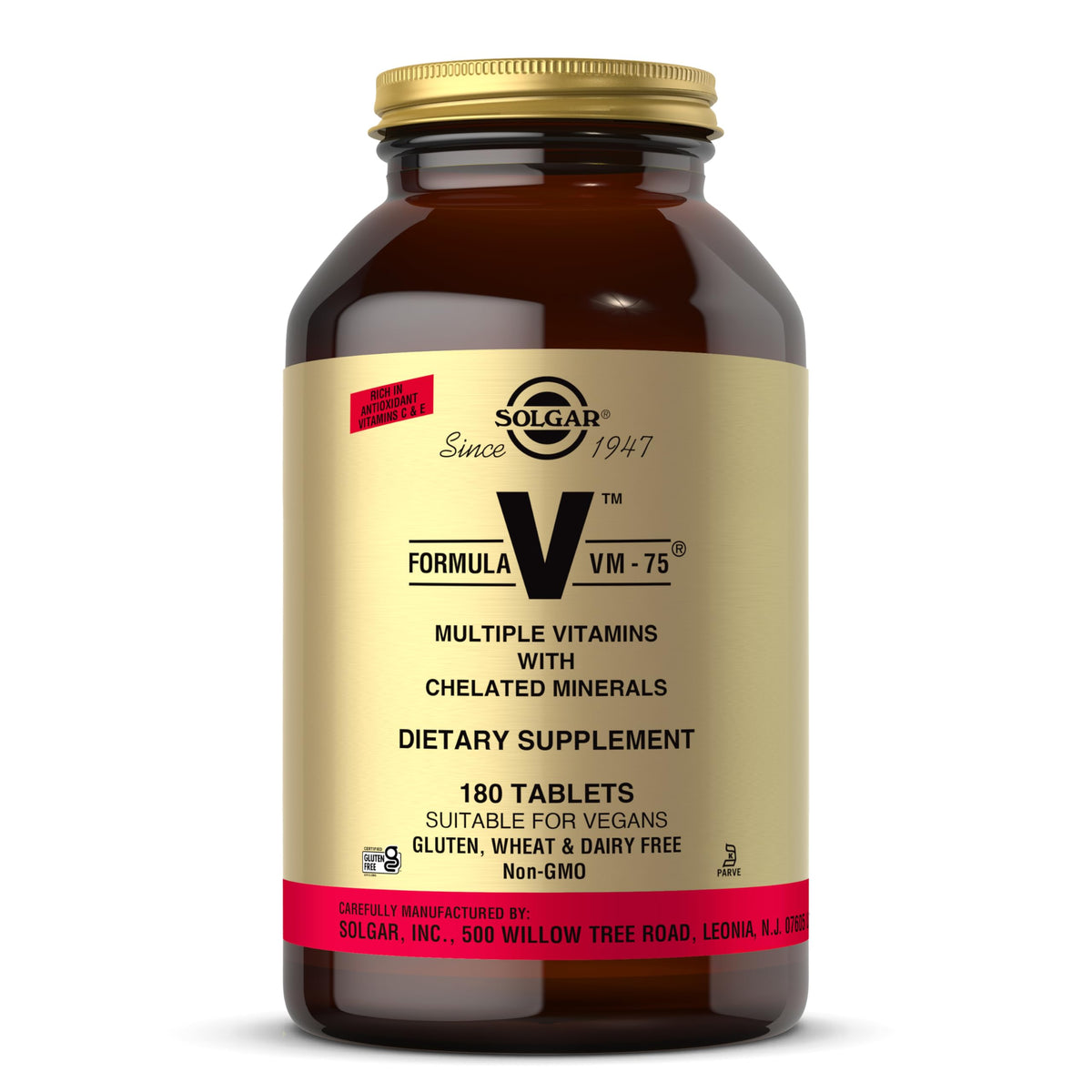 Solgar Formula VM-75 180 comprimés vue de face