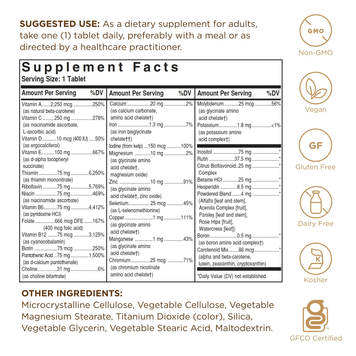 Solgar Formula VM-75 60 comprimés packaging