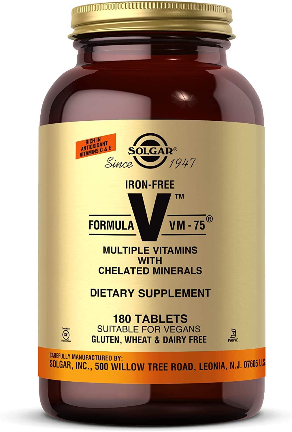 Solgar Formule VM-75 180 comprimés vue de face