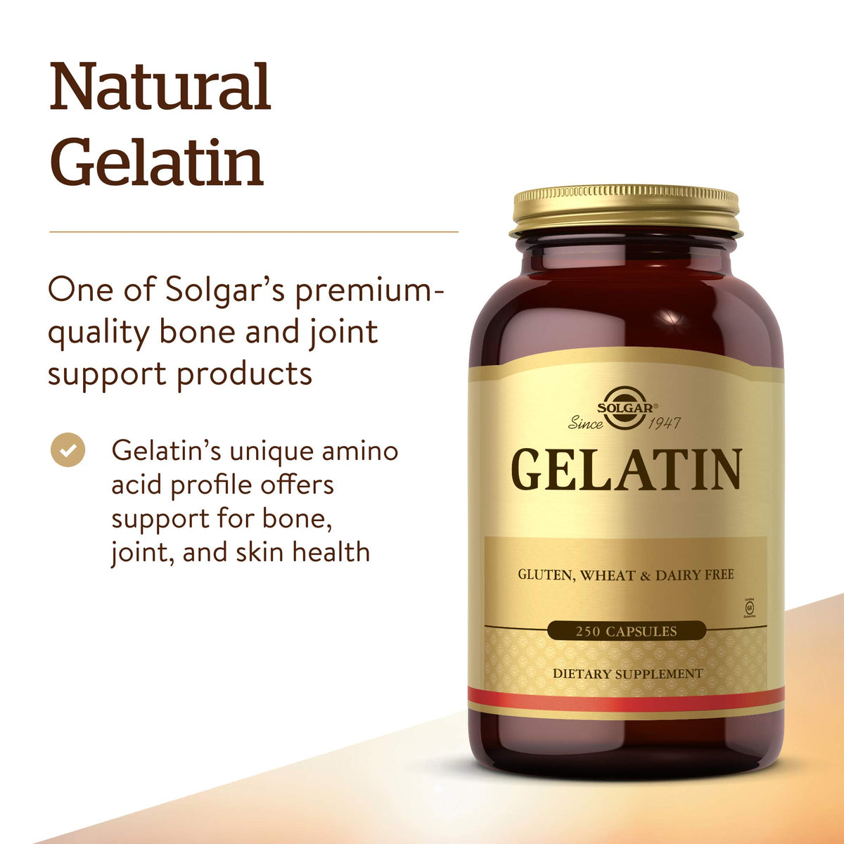 Solgar Gelatin 1680 mg - informations nutritionnelles