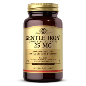 Solgar Gentle Iron 25mg 180 capsules végétales, vue de face