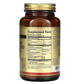 Solgar Glucosamine Acide Hyaluronique Chondroïtine 60 Capsules étiquette détaillée