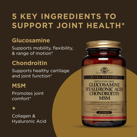 Solgar Glucosamine Acide Hyaluronique Chondroïtine 60 Capsules vue de côté