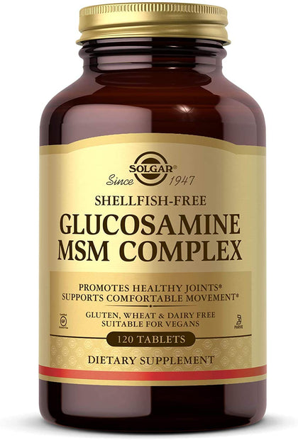 Solgar Glucosamine MSM Complex 120 comprimés vue avant