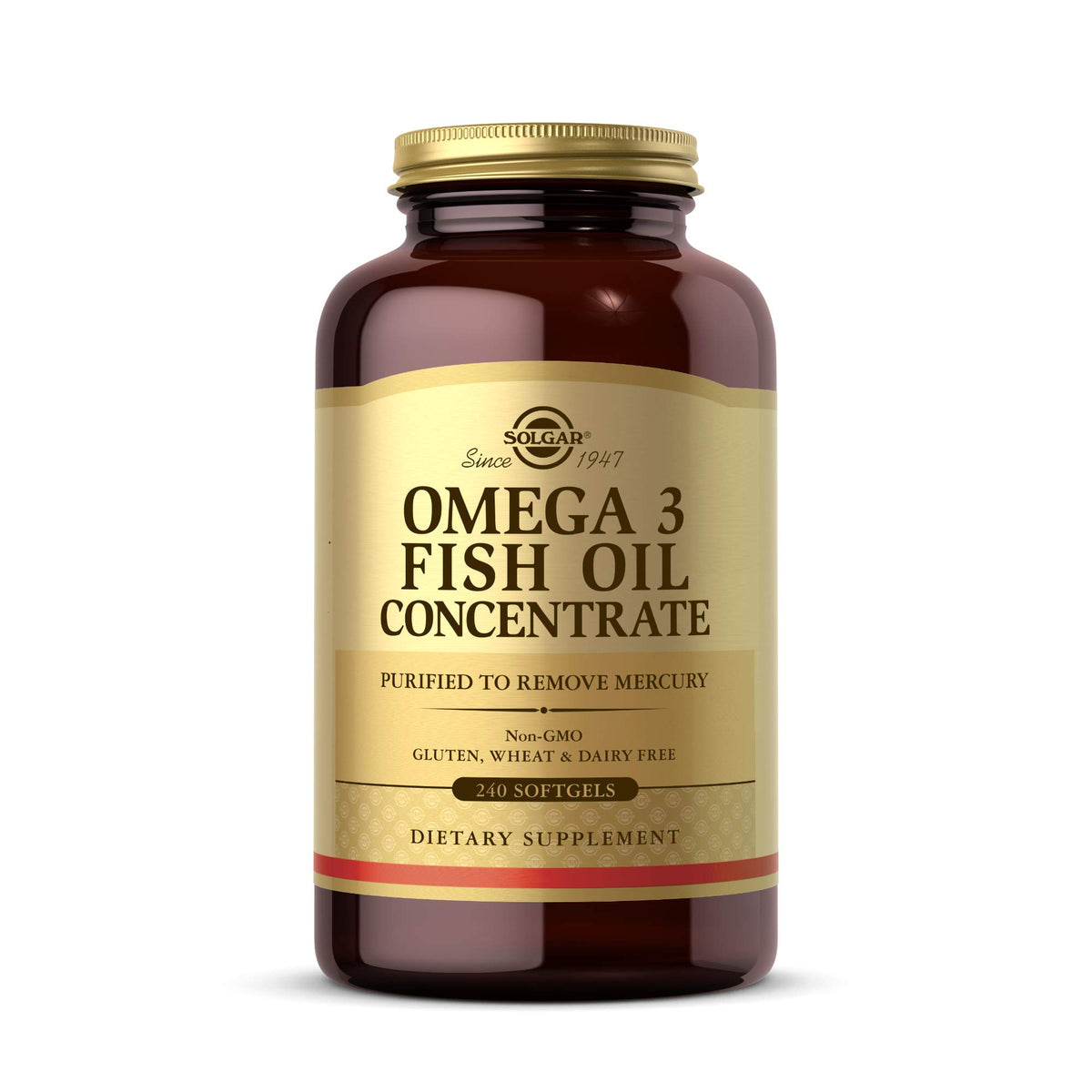Solgar Huile de Poisson Omega-3 Concentrée 240 Gélules vue avant