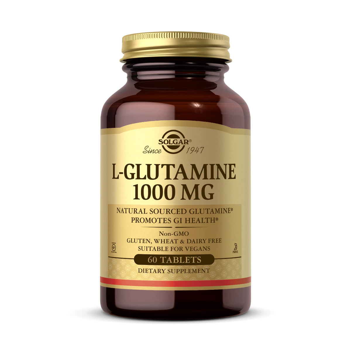 Solgar L-Glutamine 1000 mg boîte de 60 comprimés vue de face