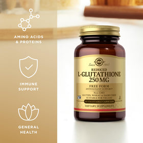 Solgar L-Glutathione réduit 250 mg gélules végétales avec des ingrédients naturels