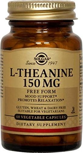 Solgar L-Theanine 150 mg avec étiquette claire des ingrédients
