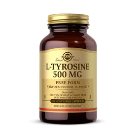 Solgar L-Tyrosine 500 mg capsule végétale vue de face