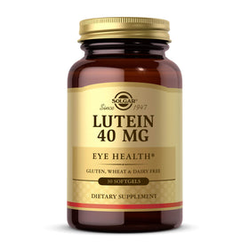 Solgar Lutein 40 mg 30 capsules vue avant avec étiquette