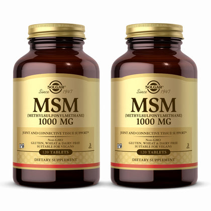 Solgar MSM 1000 mg boîte de 120 comprimés vue de face