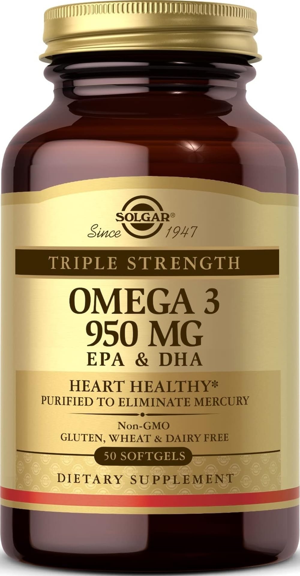 Solgar Omega-3 950 mg Gélules Molles, emballage avant