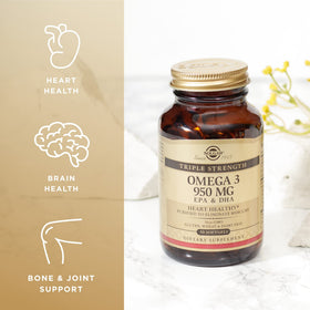 Solgar Omega-3 950 mg Gélules Molles, étiquette des ingrédients