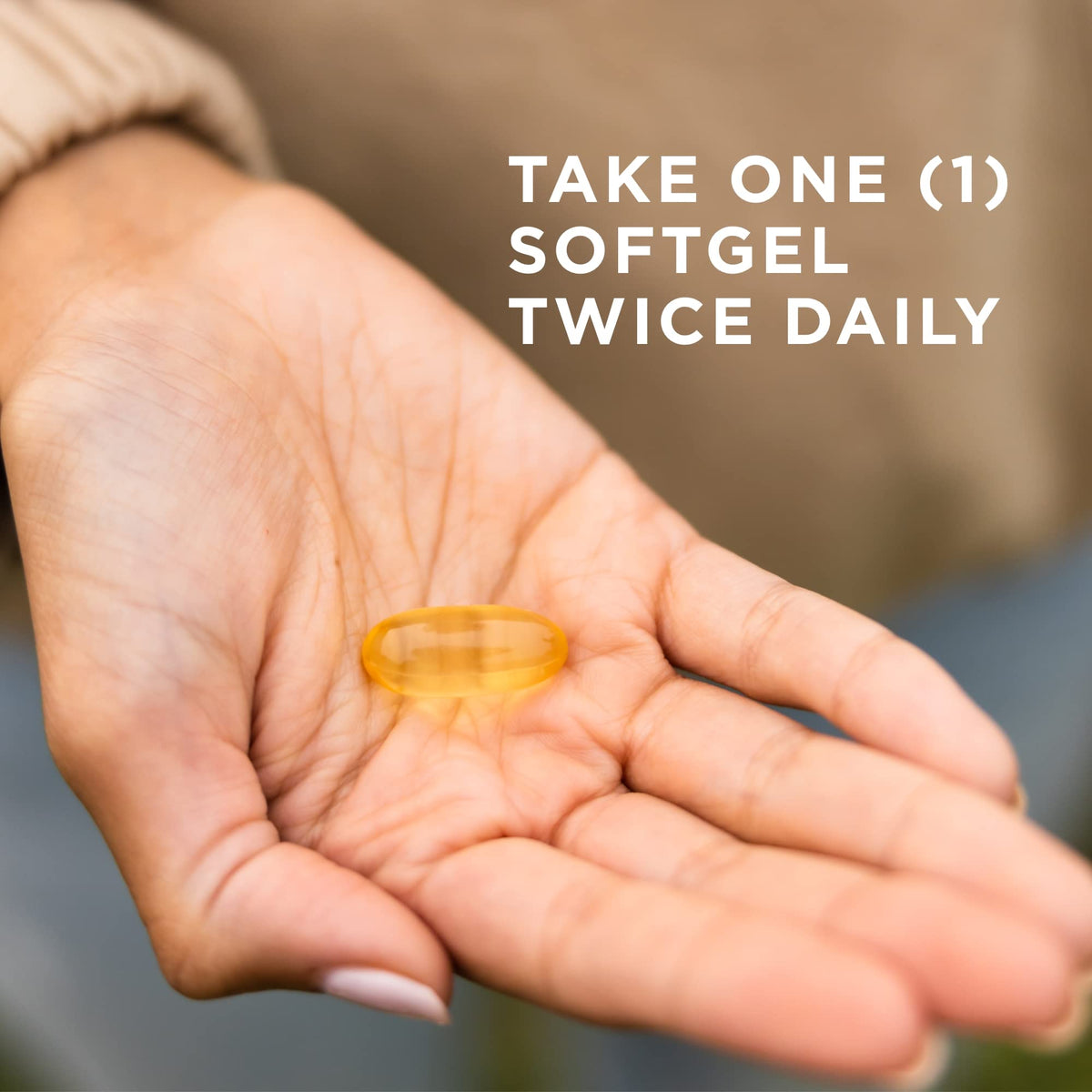 Solgar Omega-3 950 mg Gélules Molles, vue de côté de l'emballage