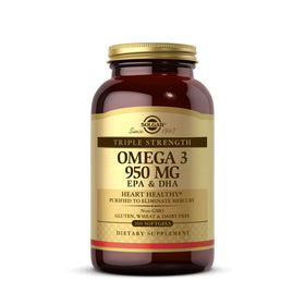 Solgar Omega-3 Triple Force 950 mg gélules molles boîte vue de face