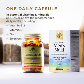 Solgar One Daily Men's Multivitamin capsule close-up