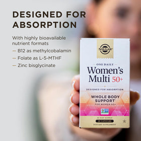 Solgar One Daily Women's Multi 50+ étiquette avec ingrédients